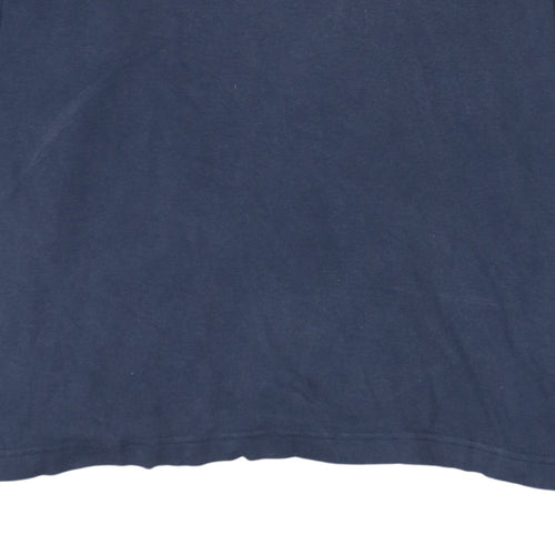 Fila Men's Blue Cotton Mock Neck Pullover Sweatshirt XL