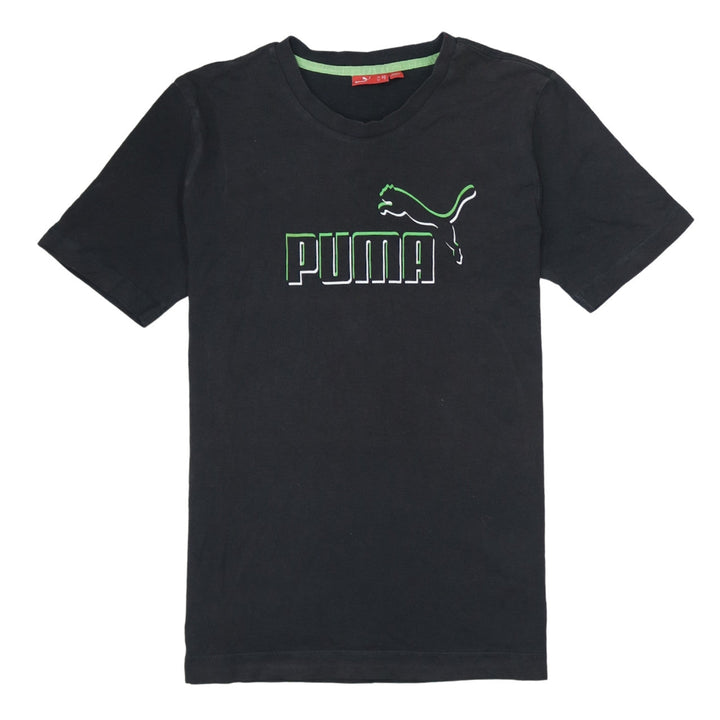 Puma Men’s Black Short Sleeve Crew Neck Graphic Sports T-Shirt Size S