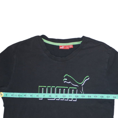 Puma Men’s Black Short Sleeve Crew Neck Graphic Sports T-Shirt Size S