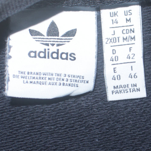 Adidas Women Black Crew Neck Pullover Sweatshirt Size 14