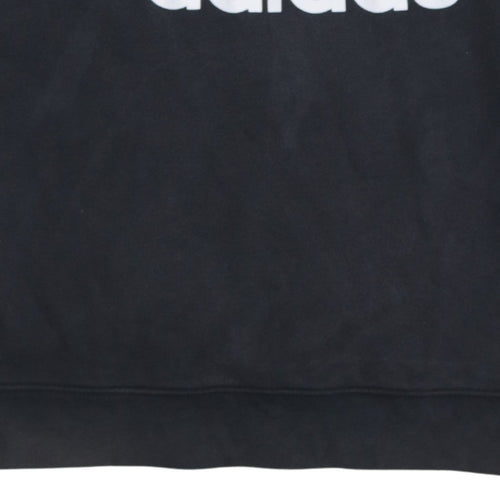 Adidas Women Black Crew Neck Pullover Sweatshirt Size 14