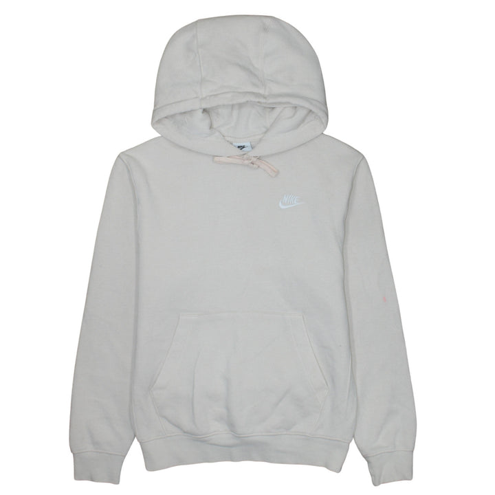 Nike Women's Beige XS Pullover Hoodie 80% Cotton Logo Print