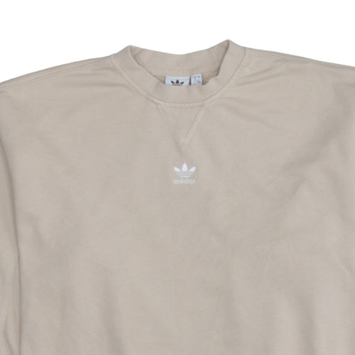 Adidas Women Beige Crew Neck Pullover Sweatshirt UK 8
