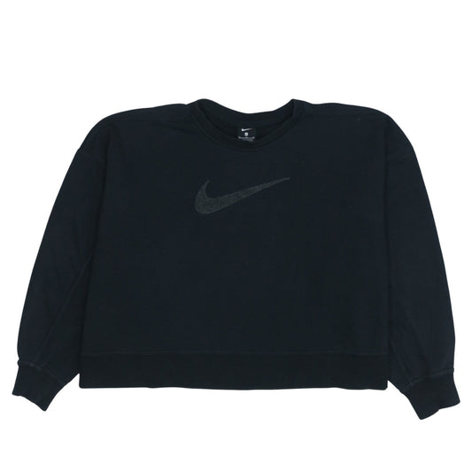 Nike Womens Black XL Pullover Sweatshirt with Logo Crew Neck