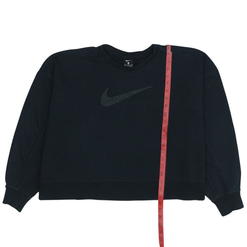 Nike Womens Black XL Pullover Sweatshirt with Logo Crew Neck
