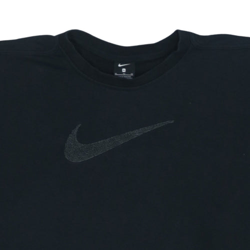 Nike Womens Black XL Pullover Sweatshirt with Logo Crew Neck