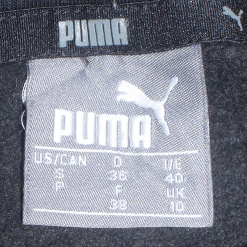 Puma Women Black Pullover Hoodie UK 10 Logo Sportswear