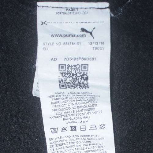 Puma Women Black Pullover Hoodie UK 10 Logo Sportswear
