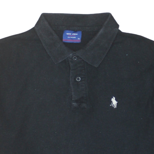West Polo Men's Black 2XL Cotton Short Sleeve Classic Polo Shirt
