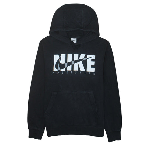 Nike Mens Black Pullover Hoodie Small Sportswear Graphic Print