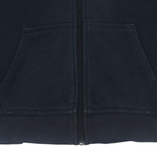 Nike Boys Black Full Zip Hoodie Sweatshirt M 10-12 Years Fleece Lined