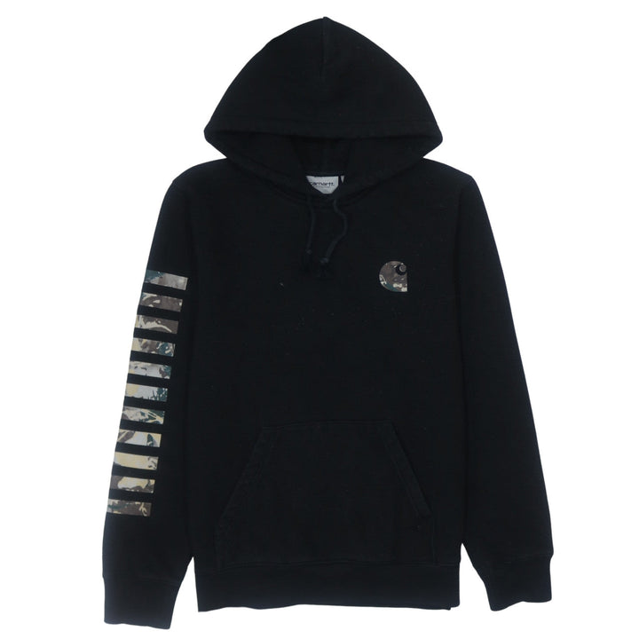 Carhartt WIP Men's Black Camouflage Logo Pullover Hoodie S