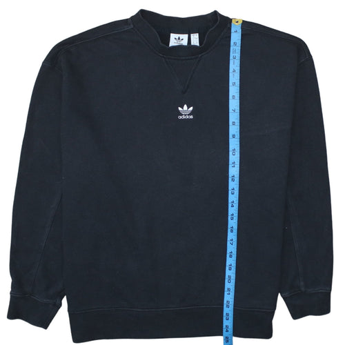 Adidas Womens Black Size 8 Crew Neck Pullover Sweatshirt