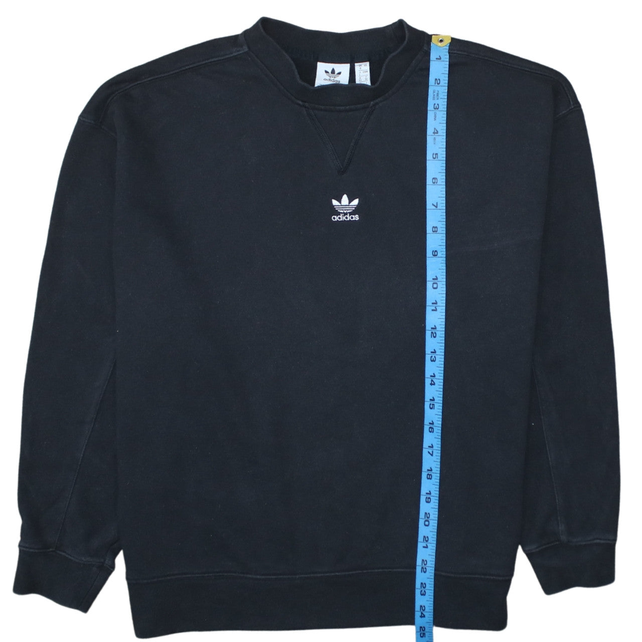 Adidas Womens Black Size 8 Crew Neck Pullover Sweatshirt
