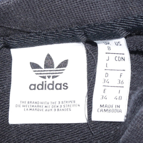 Adidas Womens Black Size 8 Crew Neck Pullover Sweatshirt