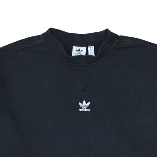 Adidas Womens Black Size 8 Crew Neck Pullover Sweatshirt
