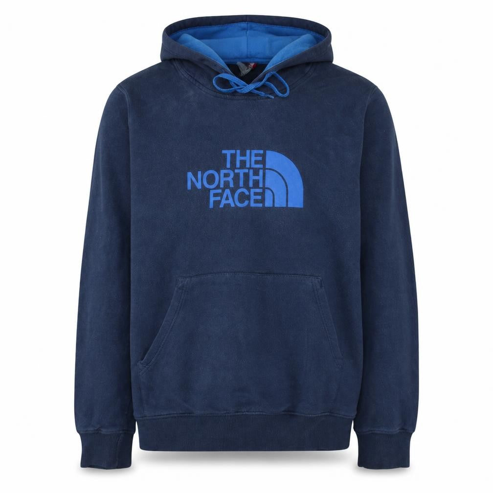 The North Face Men's Blue Pullover Hoodie L Graphic Logo Outdoor