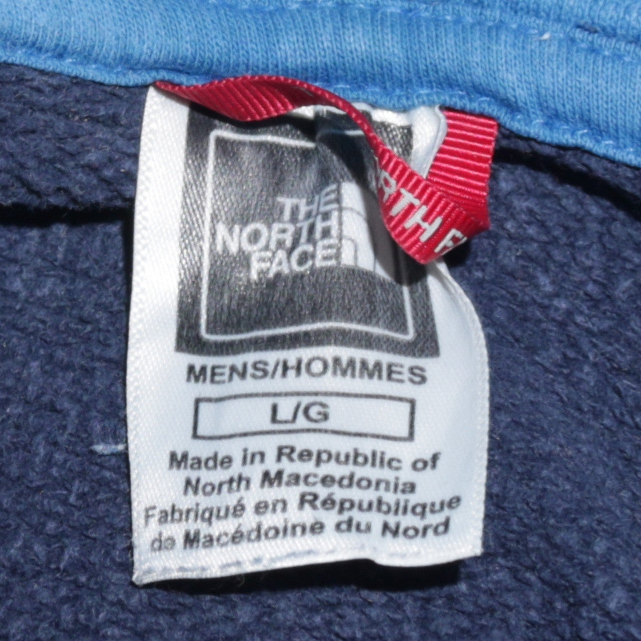 The North Face Men's Blue Pullover Hoodie L Graphic Logo Outdoor