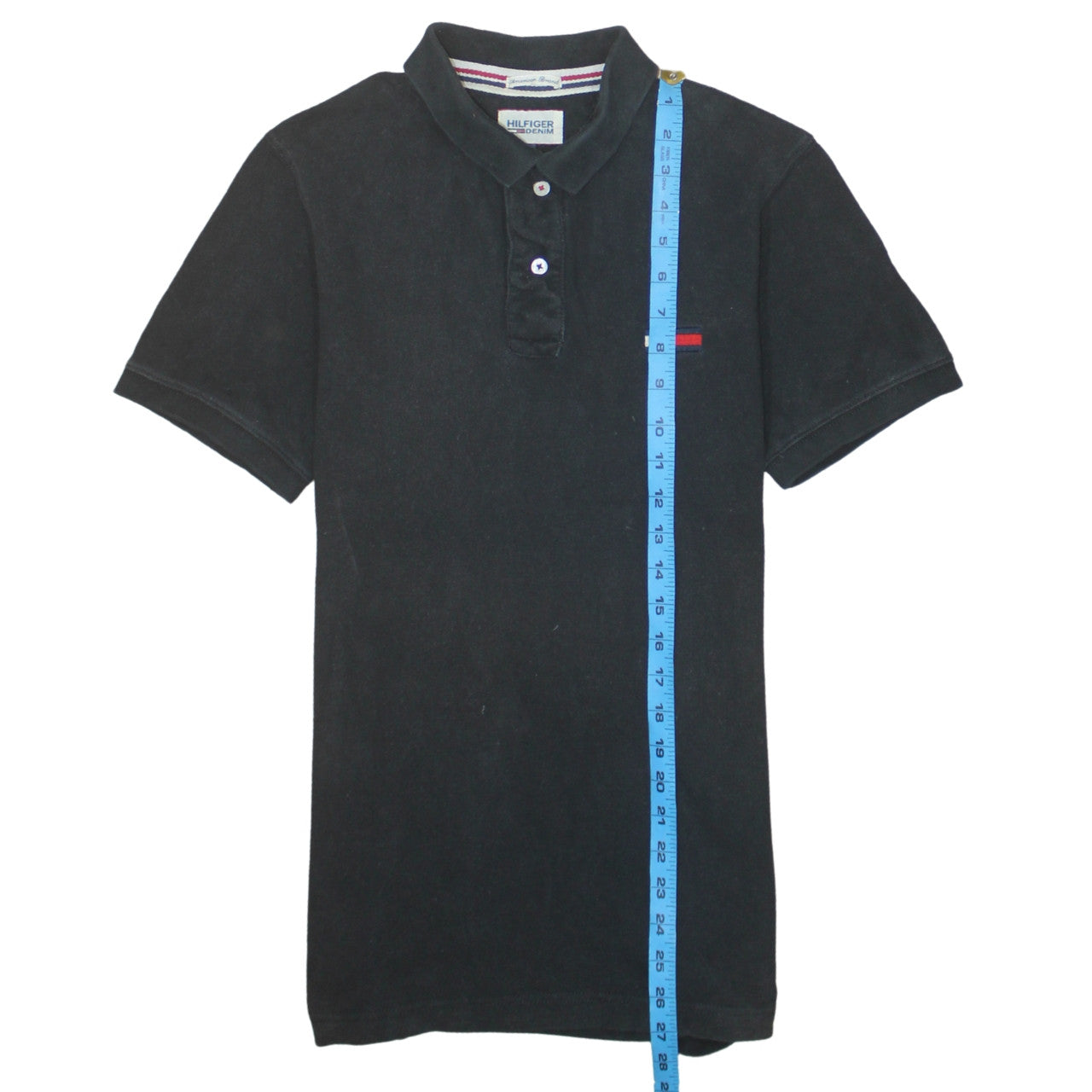 Tommy Hilfiger Men's Black Cotton Polo Shirt Size M