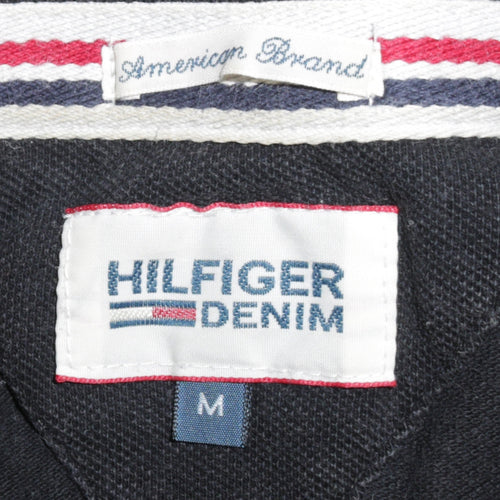 Tommy Hilfiger Men's Black Cotton Polo Shirt Size M