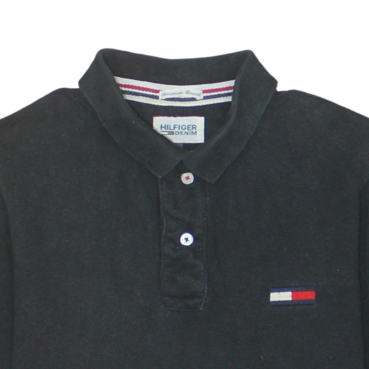 Tommy Hilfiger Men's Black Cotton Polo Shirt Size M