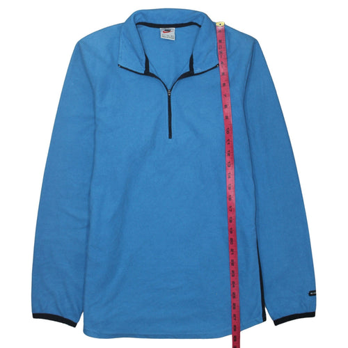 Nike Men's Blue Fleece 1/4 Zip Pullover Sweatshirt L Regular Fit