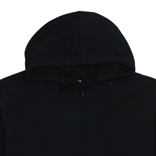 Adidas Women Black Small Pullover Hoodie Cotton Blend Casual