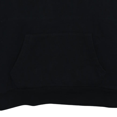 Adidas Women Black Small Pullover Hoodie Cotton Blend Casual