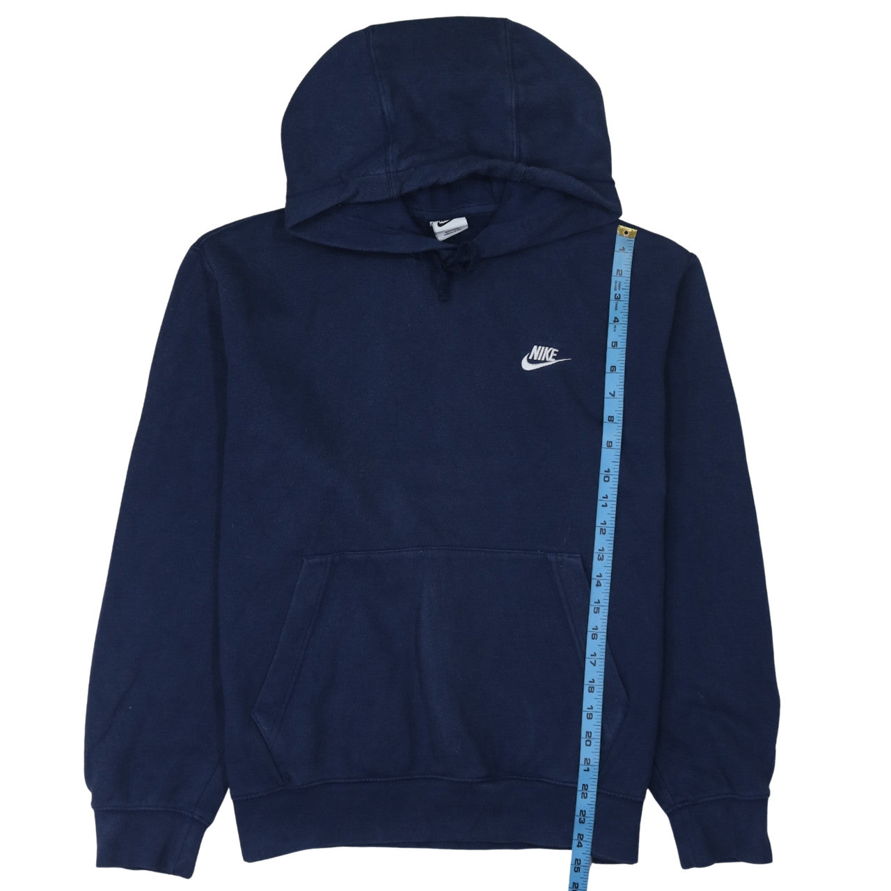 Nike Men's Blue Pullover Hoodie M Regular Fit Fleece Logo Sweatshirt