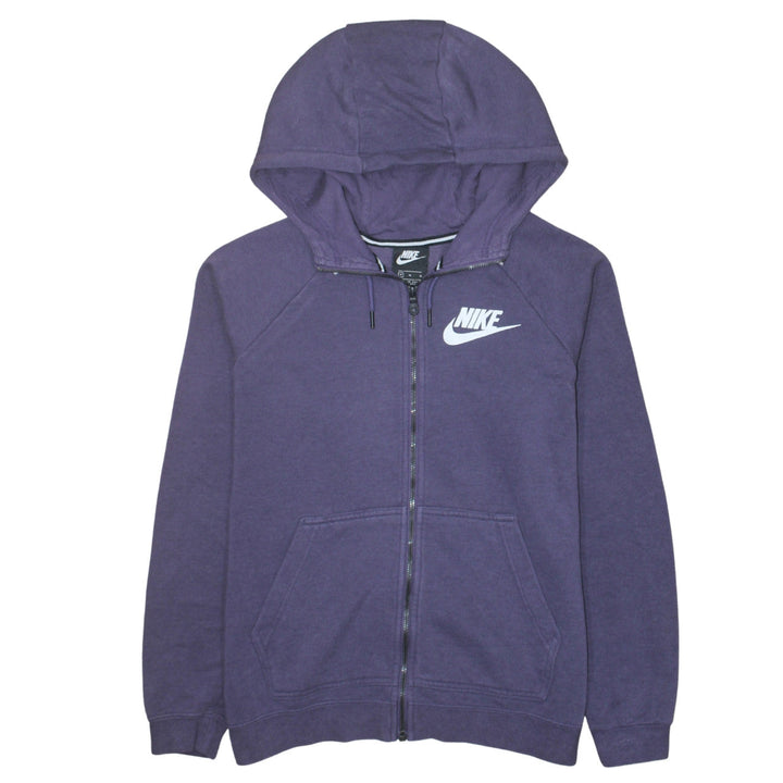 Nike Women Purple Full Zip Hoodie Size M Cotton Blend Casual