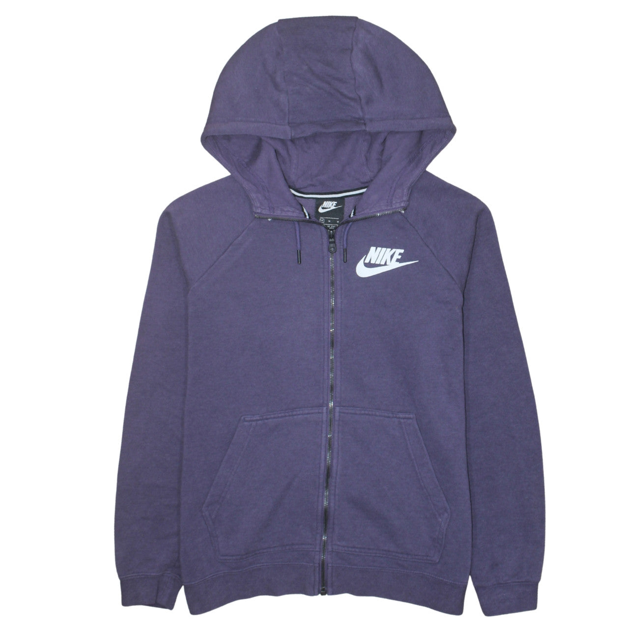Nike Women Purple Full Zip Hoodie Size M Cotton Blend Casual