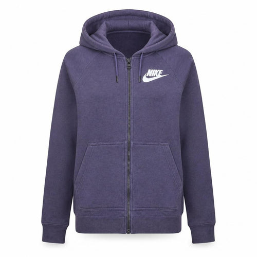 Nike Women Purple Full Zip Hoodie Size M Cotton Blend Casual