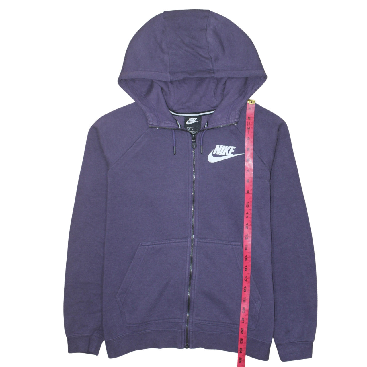 Nike Women Purple Full Zip Hoodie Size M Cotton Blend Casual