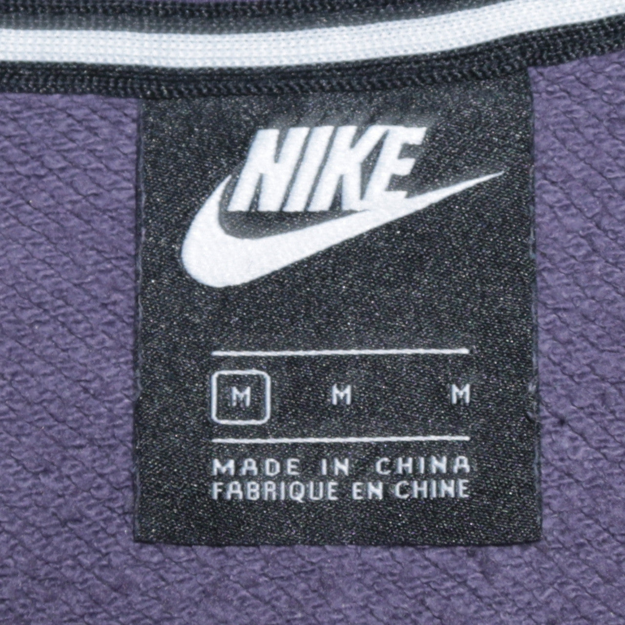 Nike Women Purple Full Zip Hoodie Size M Cotton Blend Casual