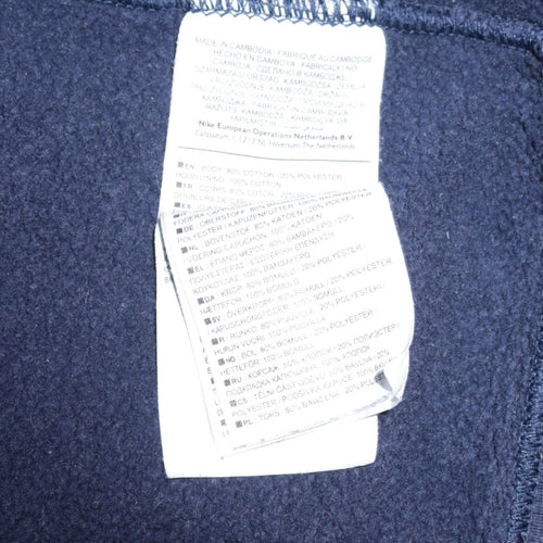 Nike Men's Blue Pullover Hoodie M Logo Fleece Sweatshirt