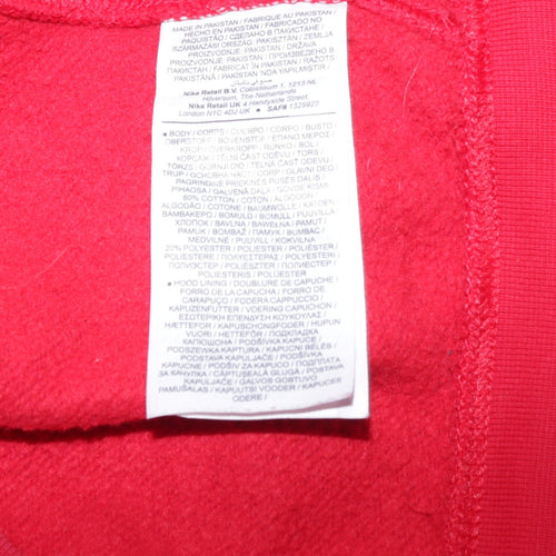 Nike Men's Red Pullover Hoodie Size S Sports Fleece Sweatshirt