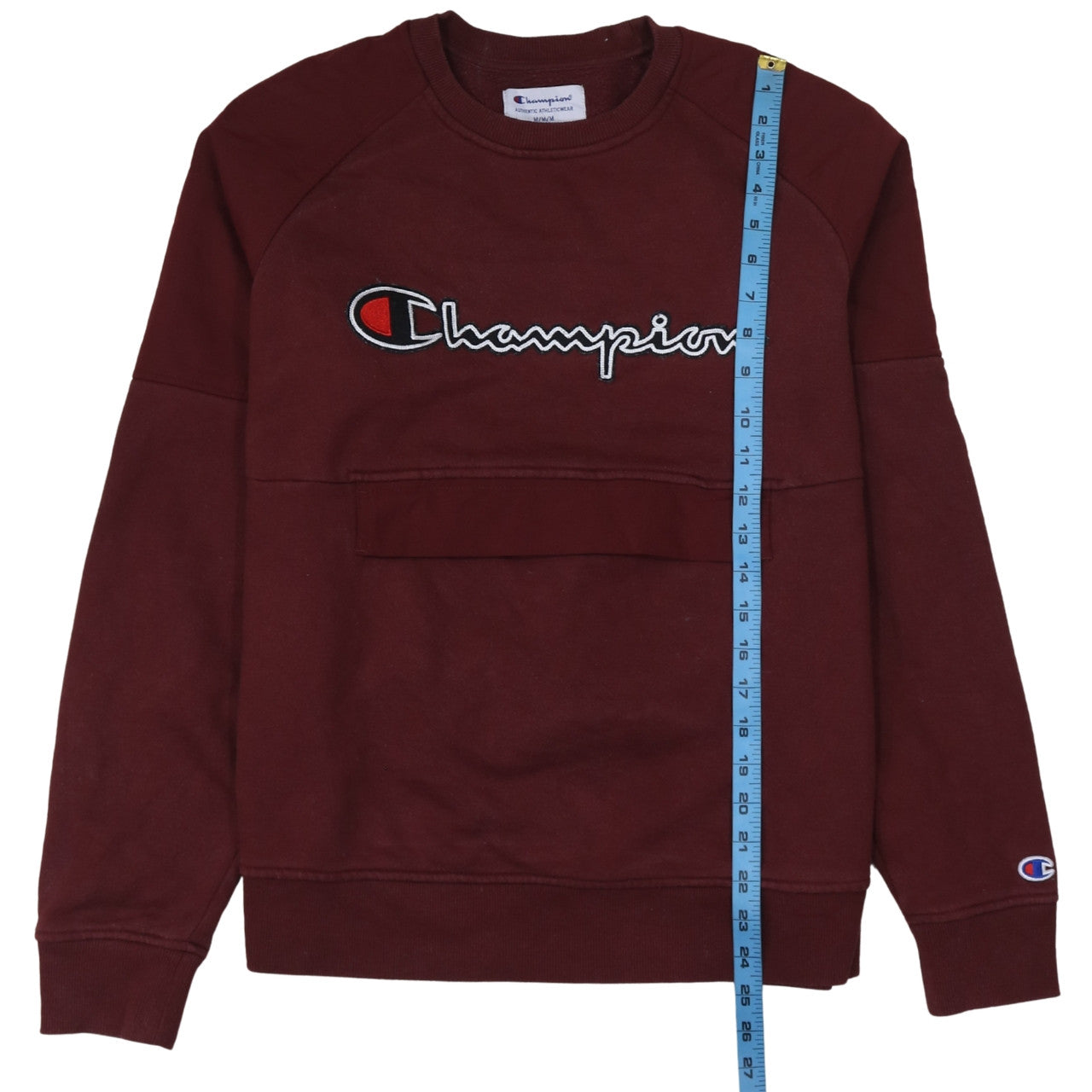 Champion Men's Brown Embroidered Logo Pullover Sweatshirt M