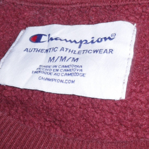Champion Men's Brown Embroidered Logo Pullover Sweatshirt M