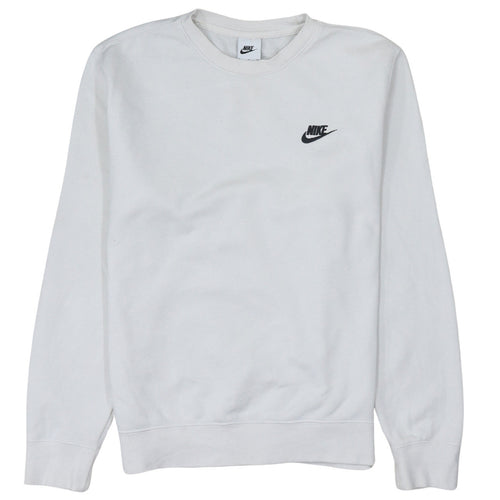 Nike Men's White Crew Neck Pullover Sweatshirt Small