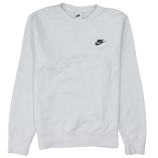 Nike Men's White Crew Neck Pullover Sweatshirt Small