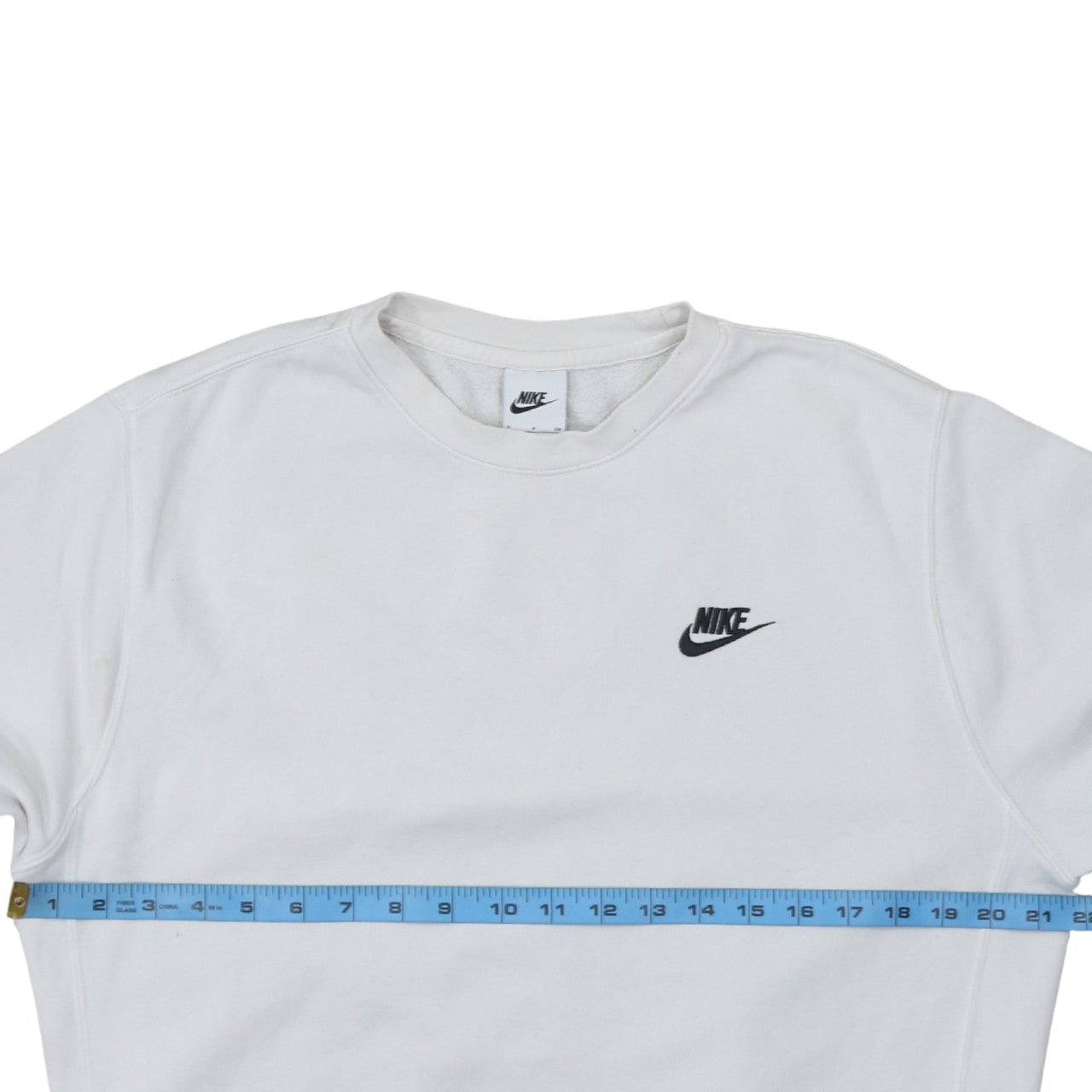 Nike Men's White Crew Neck Pullover Sweatshirt Small