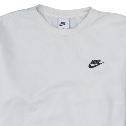 Nike Men's White Crew Neck Pullover Sweatshirt Small