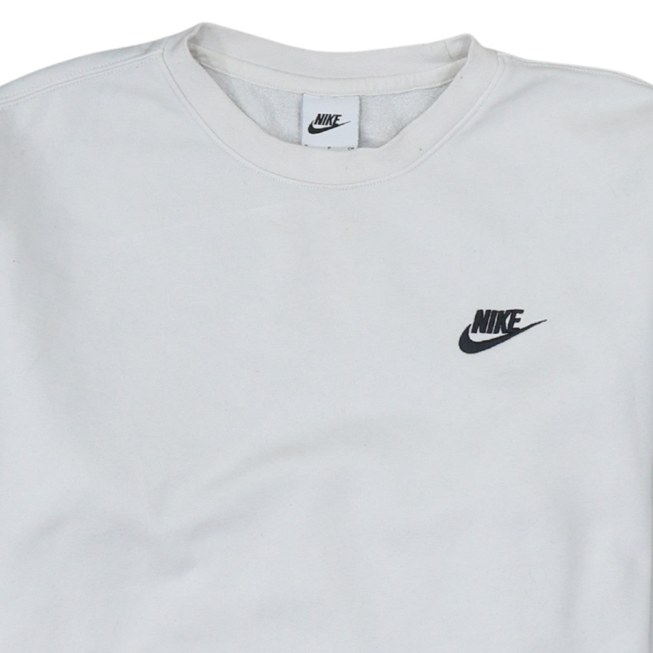 Nike Men's White Crew Neck Pullover Sweatshirt Small
