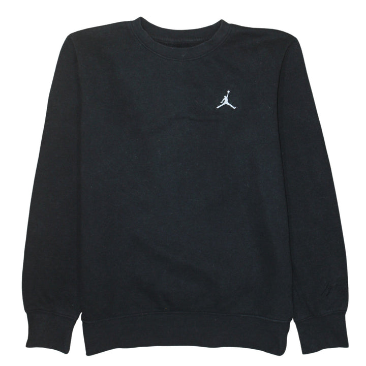 Jordan Boys Black Fleece Crew Neck Pullover Sweatshirt 14 Years