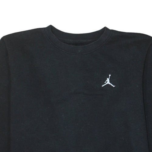 Jordan Boys Black Fleece Crew Neck Pullover Sweatshirt 14 Years