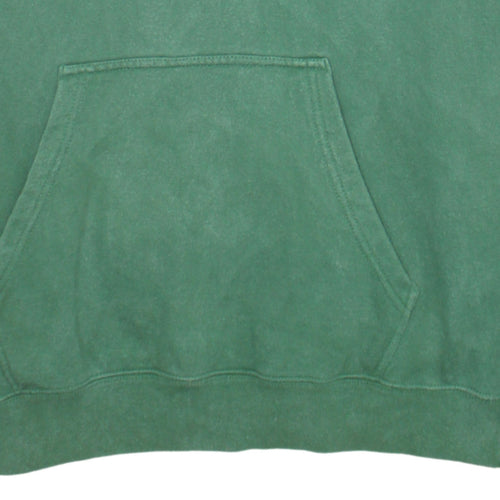Champion Men Green Pullover Hoodie Large Logo Strip Sleeve Sportswear