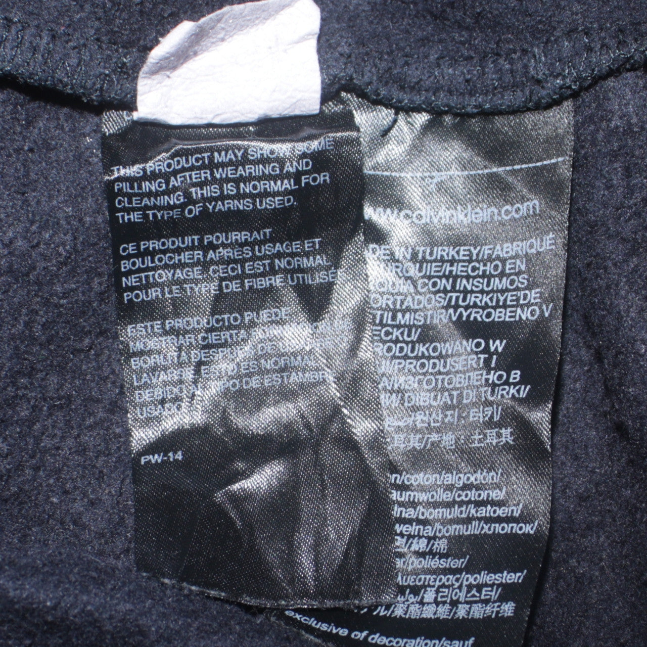 Calvin Klein Jeans Womens Black Hoodie Size 16 Pullover Logo Cotton Blend