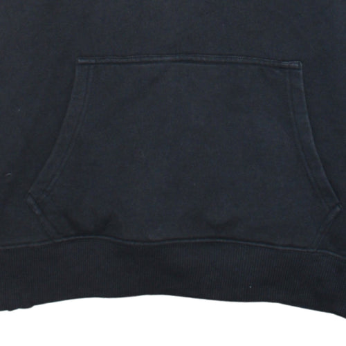 Calvin Klein Jeans Womens Black Hoodie Size 16 Pullover Logo Cotton Blend
