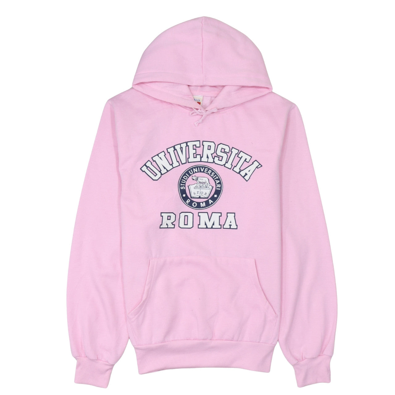 Italia Womens Pink Università Roma Pullover Hoodie XL Casual