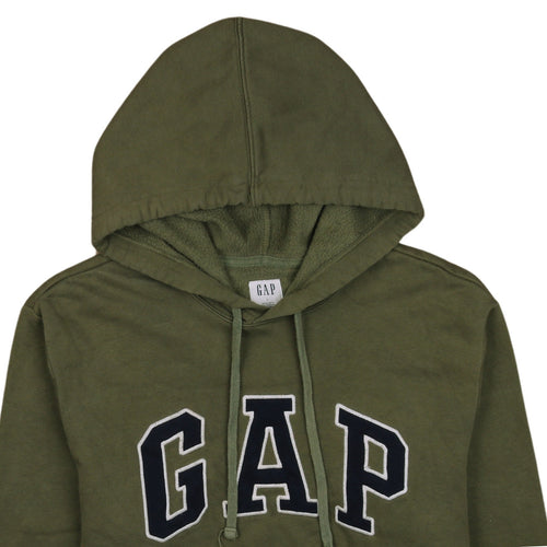 GAP Men’s Green Pullover Hoodie L Logo Fleece Sweatshirt